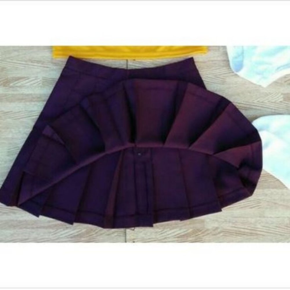 NEW DARK MAROON CHEERLEADER UNIFORM SKIRT 25-26"